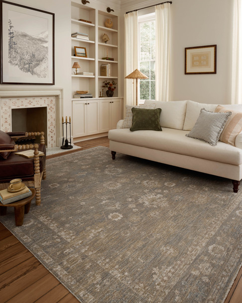 Chris Loves Julia x Loloi Louisa LOI-04 Lagoon Ivory Rug