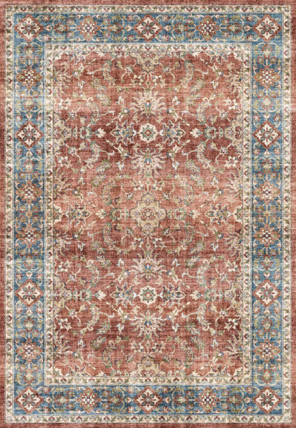 Dynamic Elise 6301-351 Red Blue Beige Rug