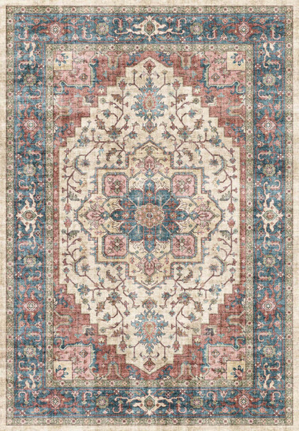 Dynamic Elise 6302-351 Red Blue Beige Rug