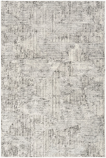 Nourison Calvin Klein CK024 Irradiant IRR01 Cream Black Rug