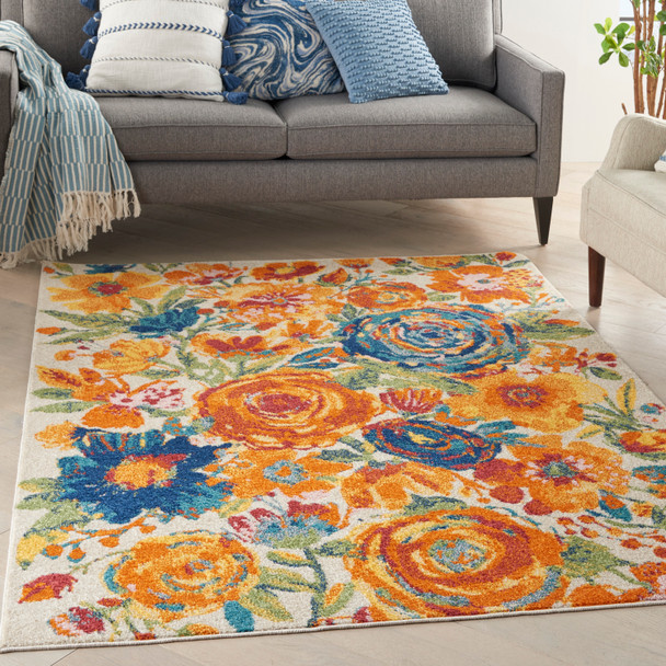 Nourison Home Allur ALR07 Ivory Multicolor Rug