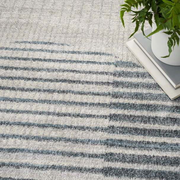 Nourison Home Astra Machine Washable ASW03 Ivory Blue Rug