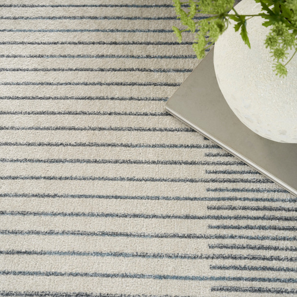 Nourison Home Astra Machine Washable ASW05 Ivory Blue Rug