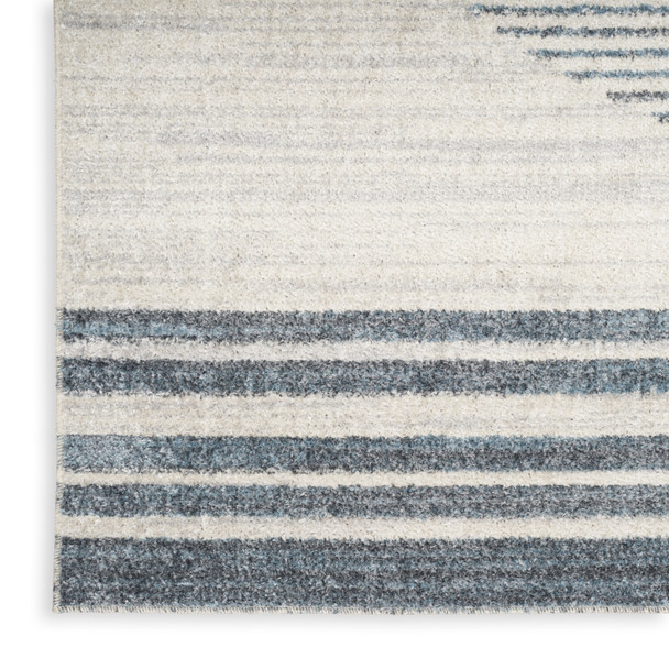 Nourison Home Astra Machine Washable ASW05 Ivory Blue Rug