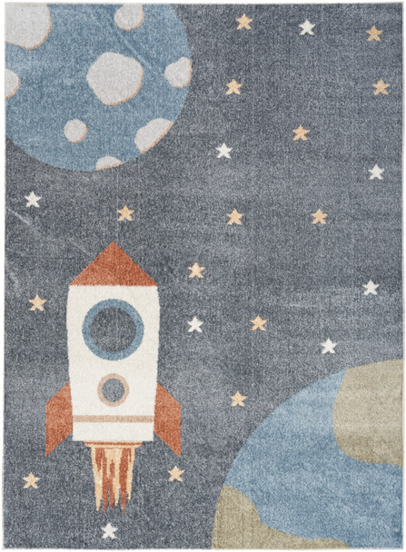 Nourison Home Astra Machine Washable ASW06 Sky Blue Rug