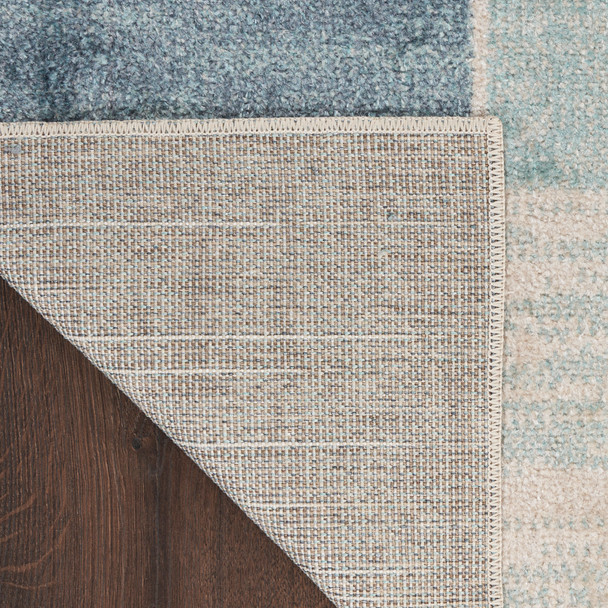 Nourison Home Astra Machine Washable ASW09 Blue Ivory Rug