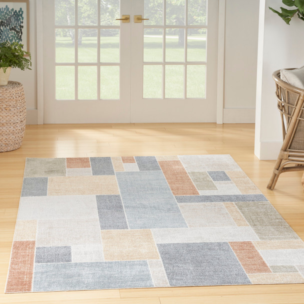 Nourison Home Astra Machine Washable ASW09 Multicolor Rug