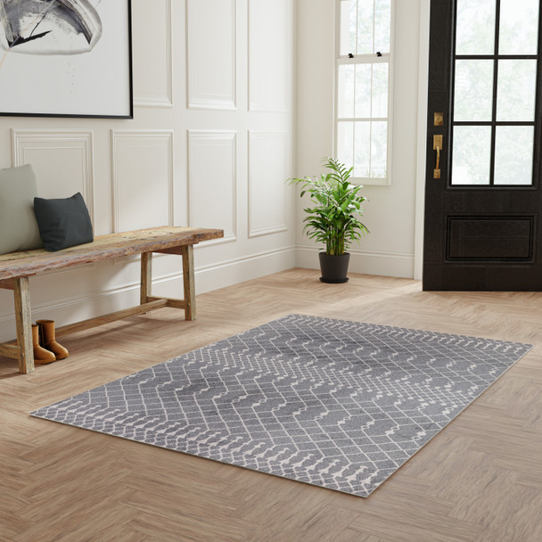 Nourison Home Astra Machine Washable ASW10 Denim Rug