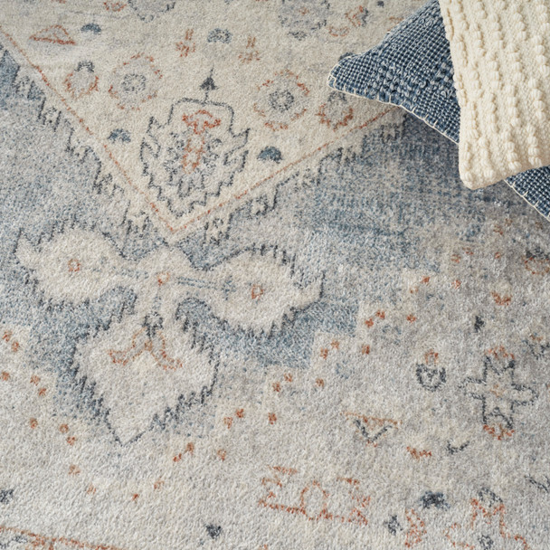 Nourison Home Astra Machine Washable ASW11 Light Blue Rug