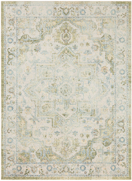 Nourison Home Astra Machine Washable ASW12 Blue Green Rug