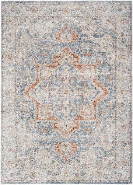Nourison Home Astra Machine Washable ASW12 Denim Multicolor Rug