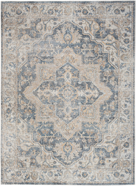 Nourison Home Astra Machine Washable ASW12 Grey Blue Rug