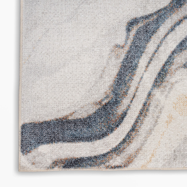 Nourison Home Astra Machine Washable ASW15 Ivory Blue Rug