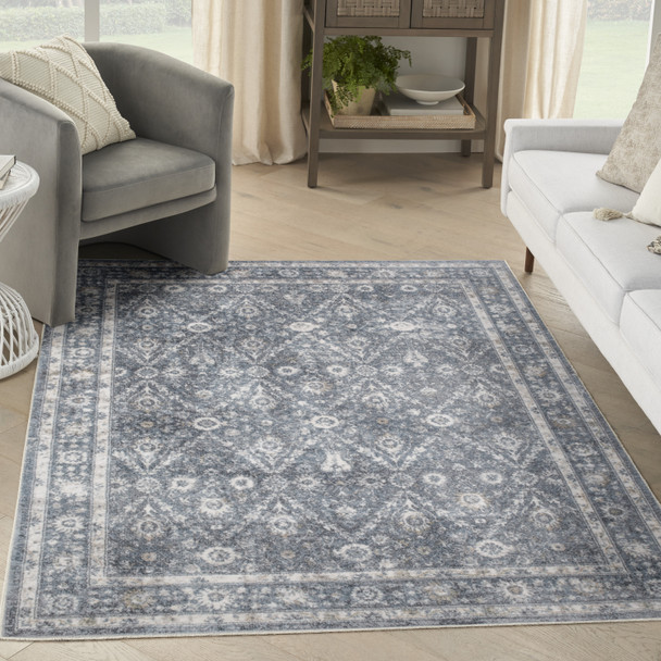 Nourison Home Astra Machine Washable ASW16 Dark Blue Rug