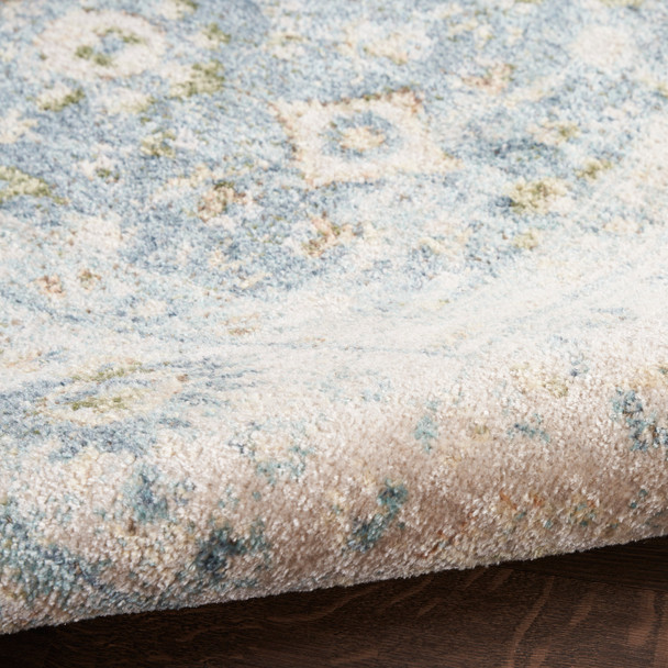 Nourison Home Astra Machine Washable ASW16 Teal Beige Rug