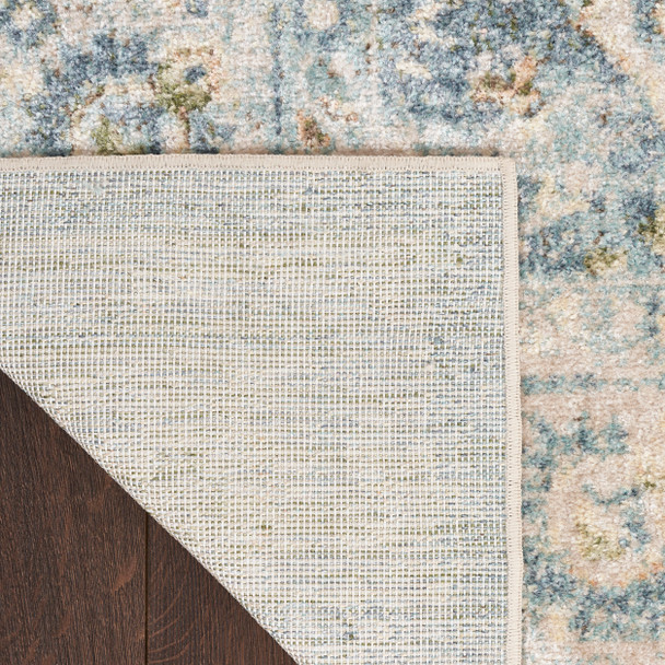 Nourison Home Astra Machine Washable ASW16 Teal Beige Rug