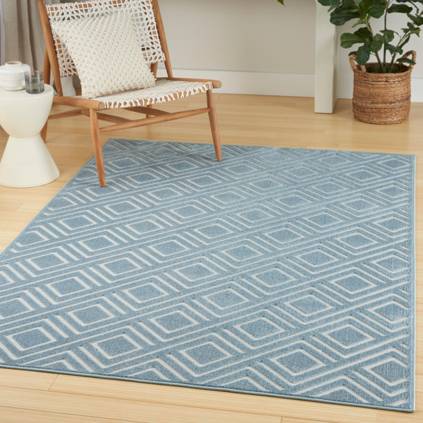 Nourison Home Care Free CAF03 Blue Rug