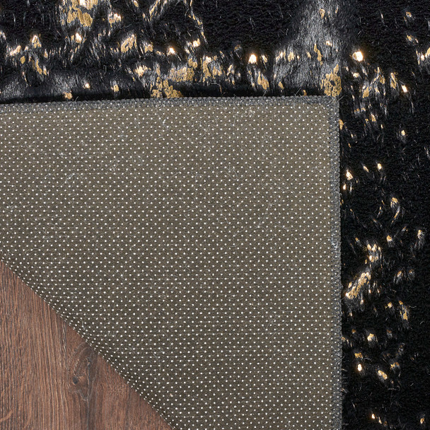 Nourison Home Cozy Shimmer CSH01 Black Gold Rug