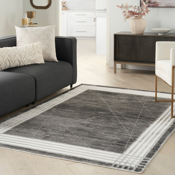 Nourison Home Desire DSR01 Charcoal Silver Rug