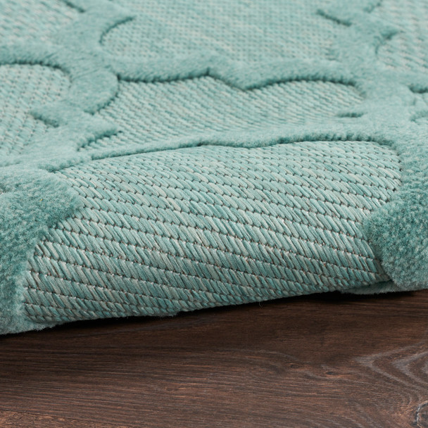 Nourison Home Easy Care NES01 Aqua Teal Rug