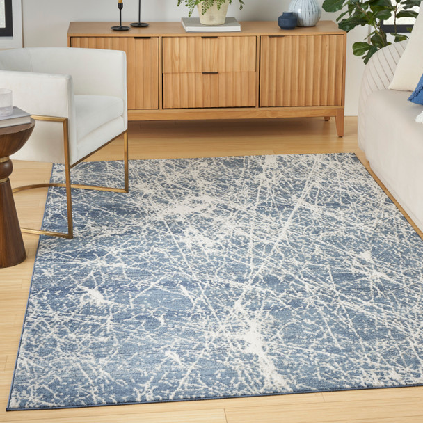 Nourison Home Exhale EXL02 Navy Ivory Rug