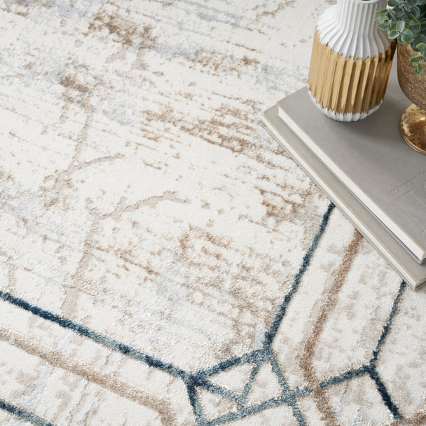 Nourison Home Glitz GLZ03 Ivory Taupe Rug