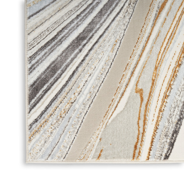 Nourison Home Glitz GLZ21 Grey Gold Rug