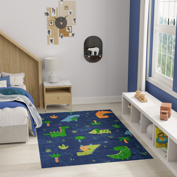 Nourison Home Imagination IMA16 Navy Multicolor Rug