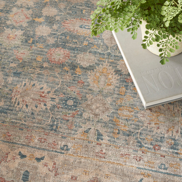 Nourison Home Luxurious LRS03 Ivory Blue Rug