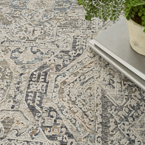 Nourison Home Lynx LNX01 Ivory Grey Blue Rug