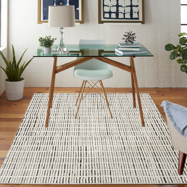 Nourison Home Modern Comfort MNC03 Ivory Black Rug