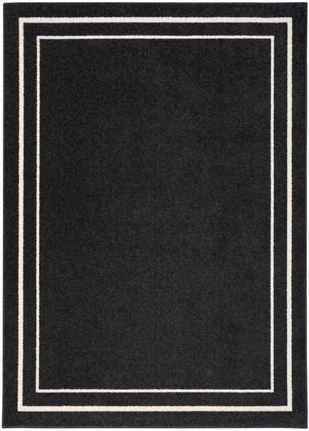 Nourison Home Nourison Essentials NRE02 Black Ivory Rug