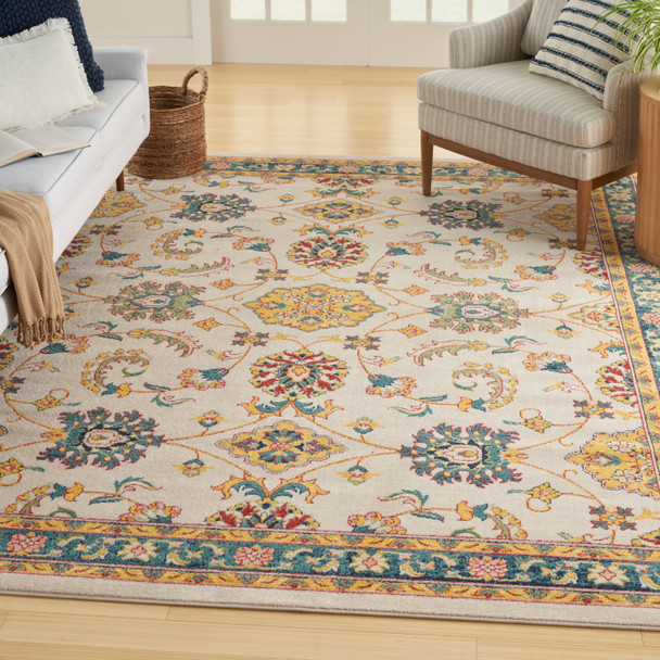 Nourison Home Nourison Essentials NRE05 Ivory Gold Rug