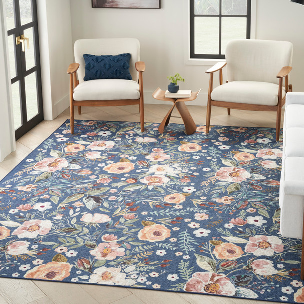 Nourison Home Nourison Washables NWB01 Navy Multicolor Rug