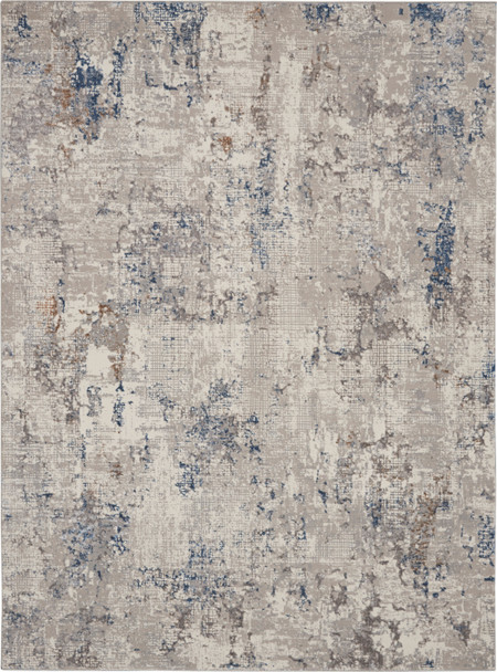 Nourison Home Royal Terrace KI42 White Blue Rug