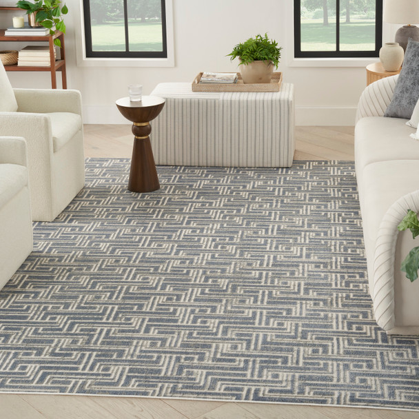 Nourison Home Serenity Home SRH04 Blue Ivory Rug
