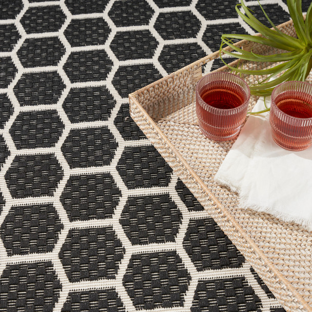 Nourison Home Twist Reversible TWS01 Black Rug