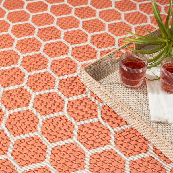 Nourison Home Twist Reversible TWS01 Coral Rug