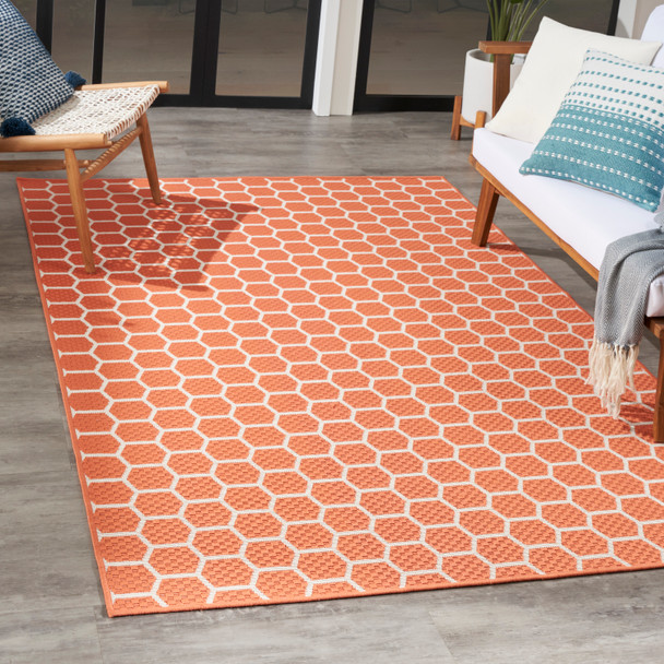 Nourison Home Twist Reversible TWS01 Coral Rug