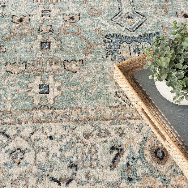 Nourison Home Washable Decor WSD12 Blue Taupe Rug