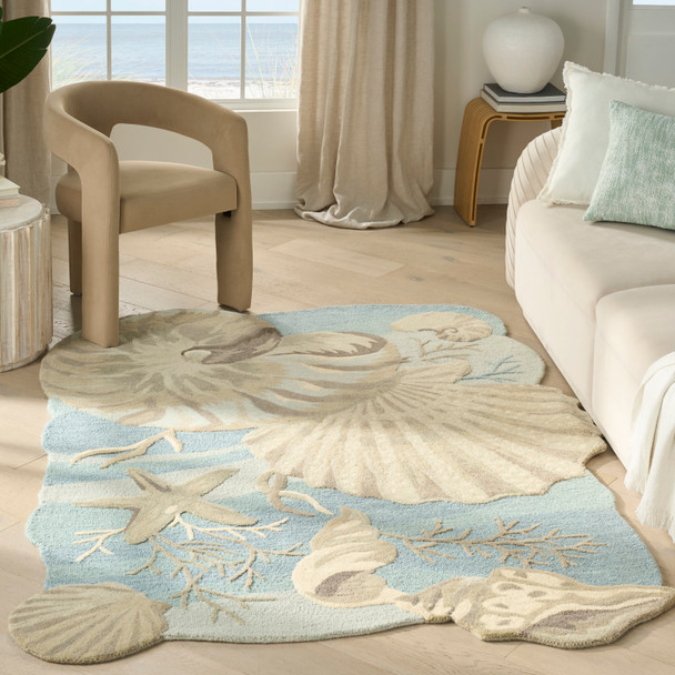Nourison Home Waterside WRS01 Blue Rug