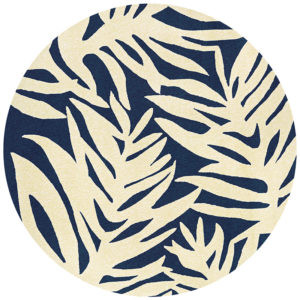 Couristan Covington 3990 0980 Palms Navy Rug