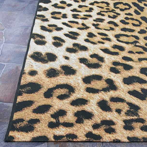 Couristan Dolce 5750 0003 Amur Leopard New Gold Rug