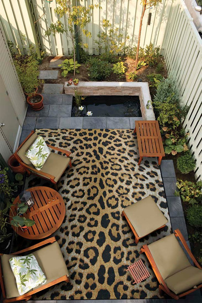 Couristan Dolce 5750 0003 Amur Leopard New Gold Rug