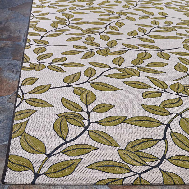 Couristan Dolce 7512 0045 Summer Ivy Ivory Olive Rug