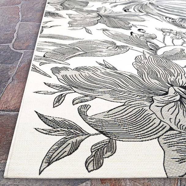 Couristan Dolce 7517 0001 Flora Snow Rug