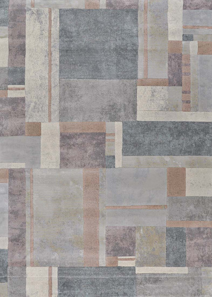 Couristan Easton 6376 4374 Gambit Blocks Stone Multi Rug