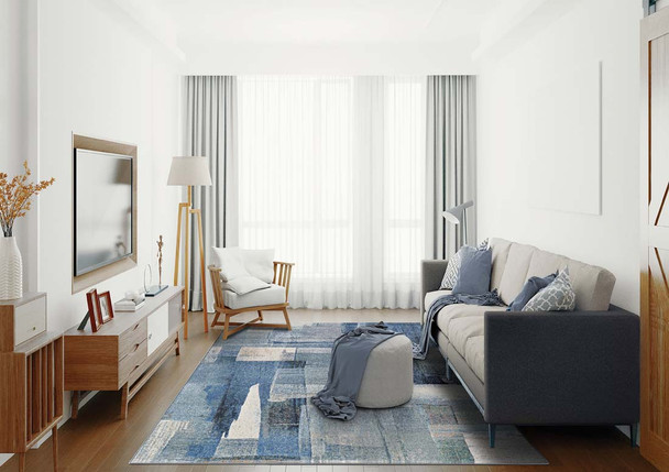 Couristan Easton 6389 5782 Shadows Blue Ash Rug