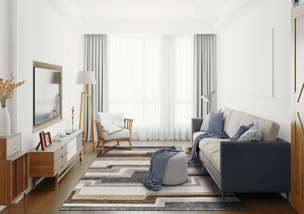 Couristan Easton 6390 4848 Radiate Earthtones Rug