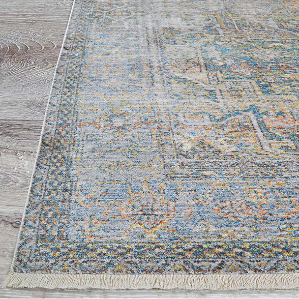 Couristan Halli H477 1100 Antique Lavar Skyblu-Stone-Mlt Rug